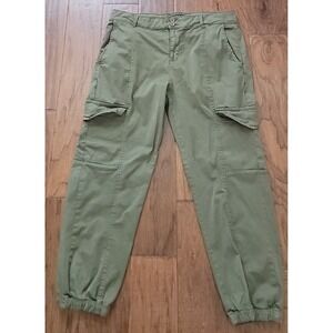 Sanctuary Women's Rebel Crop Cargo Joggers Olive Hiker‎ Green Pants Sz 32x25
